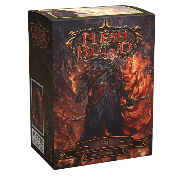 Dragon Shield Sleeves: Standard Matte Art Flesh and Blood - Fai Display (100 ct x 10)