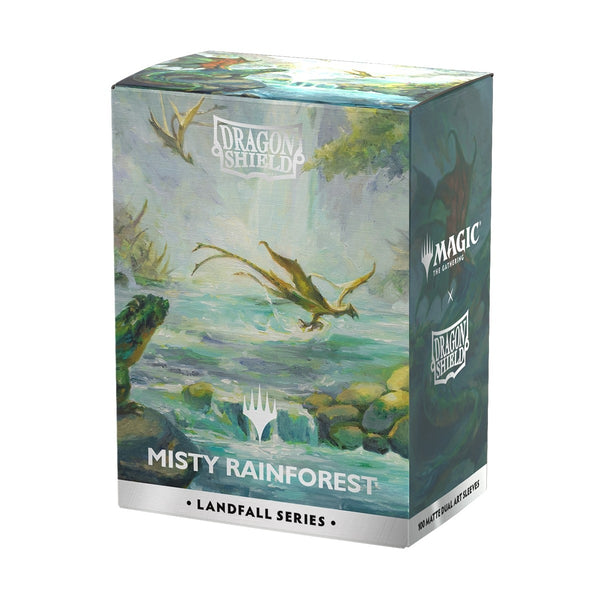 Dragon Shield Sleeves: Standard Matte Dual Art Magic the Gathering Landfall Series - Misty Rainforest Display (100 ct x10) (presale)