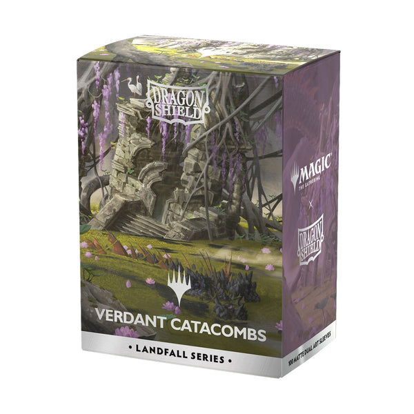 Dragon Shield Sleeves: Standard Matte Dual Art Magic the Gathering Landfall Series - Verdant Catacombs Display (100 ct x10) (presale)