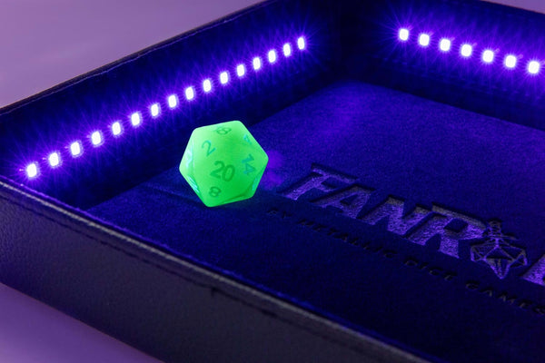 Fanroll: Shadowlight Dice Tray with d20: Black