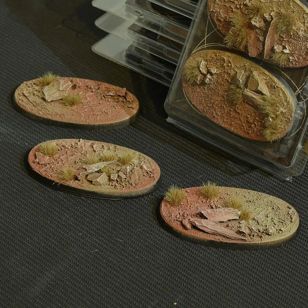 Gamers Grass: Battle Ready Bases - Badlands  (Oval 75mm x3)