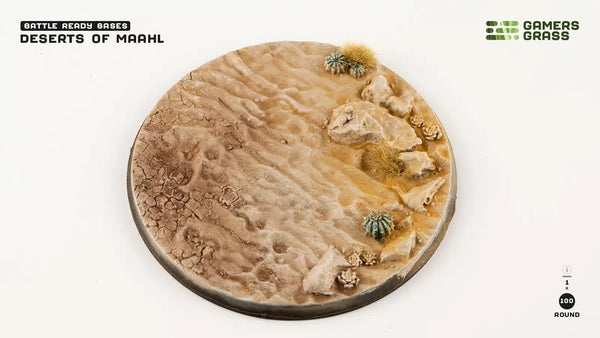 Gamers Grass: Battle Ready Bases - Deserts of Maahl (Round 100mm x1)