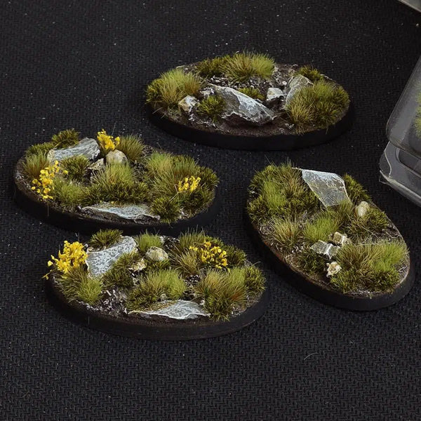 Gamers Grass: Battle Ready Bases - Highland  (Oval 60mm x4)