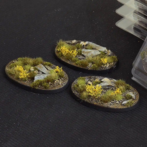 Gamers Grass: Battle Ready Bases - Highland  (Oval 75mm x3)
