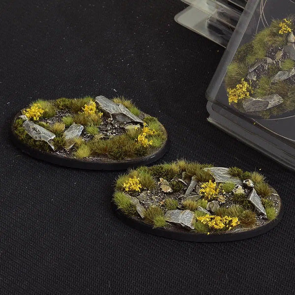 Gamers Grass: Battle Ready Bases - Highland  (Oval 90mm x2)