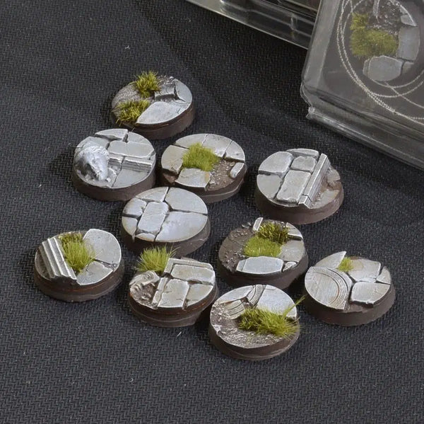 Gamers Grass: Battle Ready Bases - Temple (Round 25mm x10)