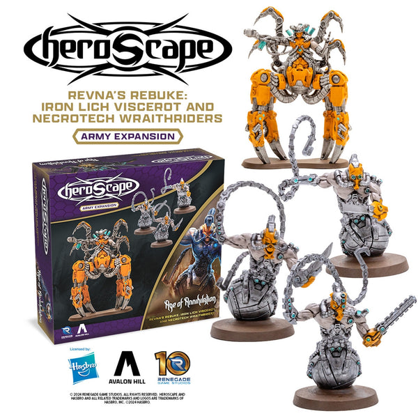 Heroscape: Army Expansion - Revna’s Rebuke: Iron Lich Viscerot and Necrotech
 Wraithriders