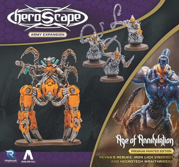 Heroscape: Army Expansion - Revna’s Rebuke: Iron Lich Viscerot and Necrotech
 Wraithriders