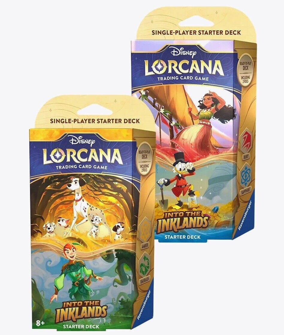 Disney Lorcana: Into the Inklands Starter Deck Set of 2 (Ruby & Sapphi