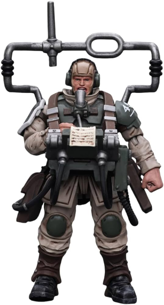 Joytoy: Astra Militarum - Cadian Command Squad, Veteran with Master Vox