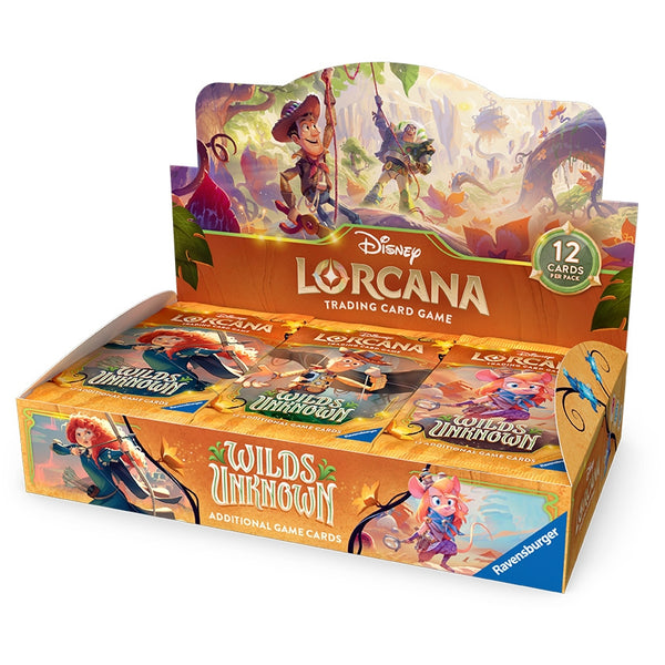 Disney Lorcana: Wilds Unknown Booster Display Case (x4) (presale) | Lazarus Games Disney Lorcana: Wilds Unknown Booster Display Case (x4) (presale) | Lazarus Games