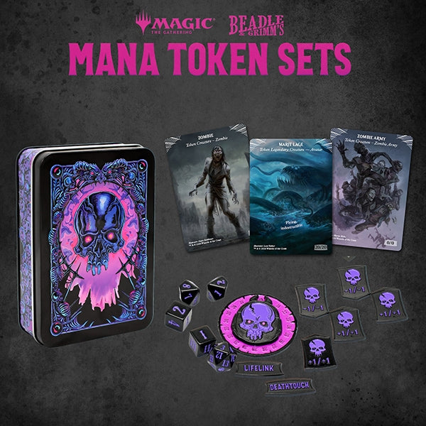 MTG: Token Set- Black Mana Metal Token Set