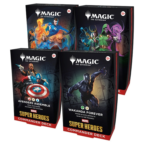MtG: Universes Beyond- Marvel Super Heroes Commander Deck Display (4 D ...
