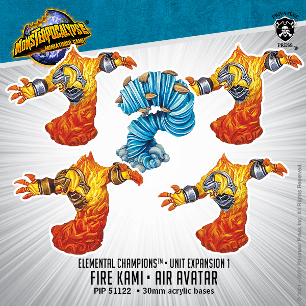 Monsterpocalypse: Elemental Champions Unit - Fire Kami & Air Avatar