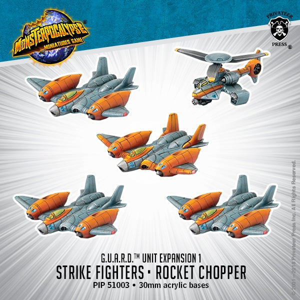 Monsterpocalypse: G.U.A.R.D. Unit - Strike Fighter & Rocket Chopper
