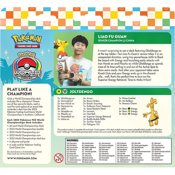 Pokmon Trading Card Game: 2025 World Championships Deck- Liao Fu Guan Joltdengo