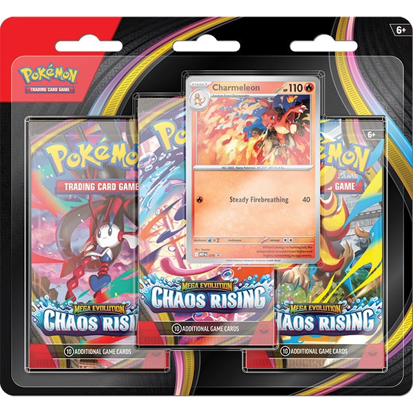 presale pokemon cards Pokemon TCG: Mega Evolution 04 Chaos Rising- 3-Booster Blister [Charme