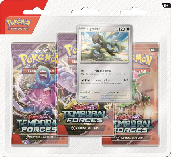 Pokemon TCG: Scarlet & Violet 05 Temporal Forces- 3-Booster Blister (Cyclizar)