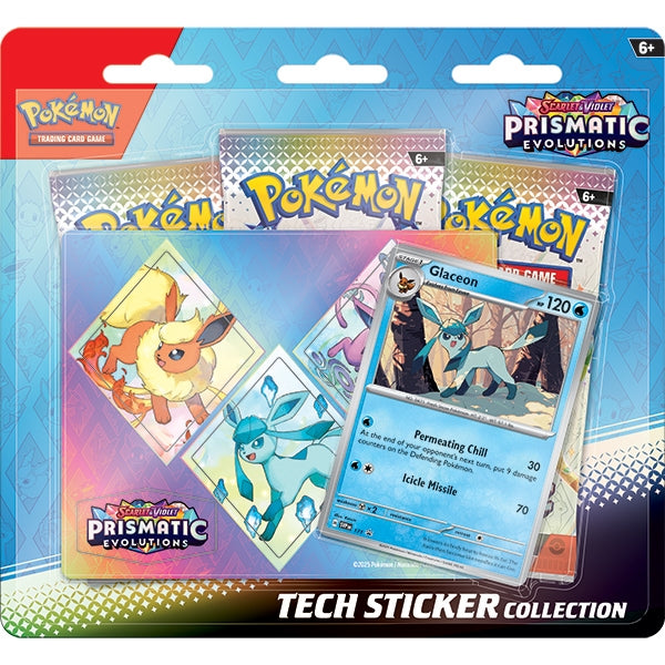 Pokemon TCG: Scarlet & Violet Prismatic Evolutions- Tech Sticker Glaceon Collection (presale)