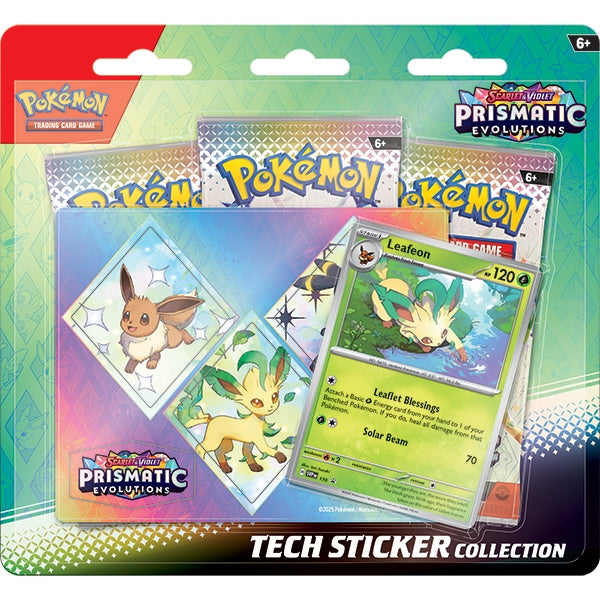 Pokemon TCG: Scarlet & Violet Prismatic Evolutions- Tech Sticker Leafeon Collection (presale)