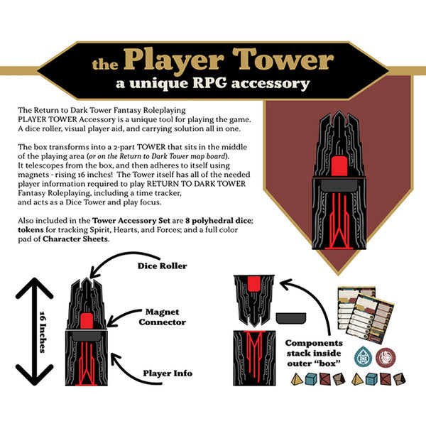 Return to Dark Tower RPG Player Tower Accessory Set | Lazarus Games