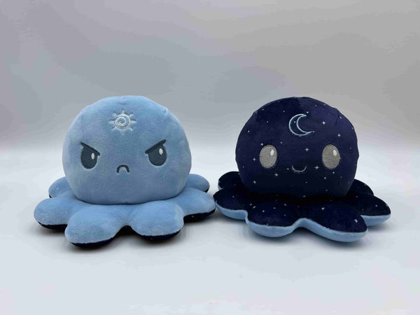 Reversible Octopus Plushie: Happy Night and Angry Day