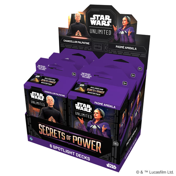 Star Wars: Unlimited - Secrets of Power: Spotlight Deck Display