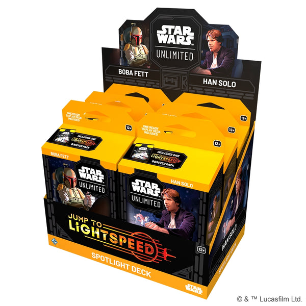 Star Wars: Unlimited - Jump to Lightspeed: Spotlight Deck Display (x6 Decks) (presale)