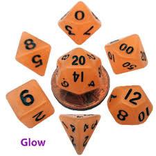 7-Die Set Glow: 10mm Orange/Black