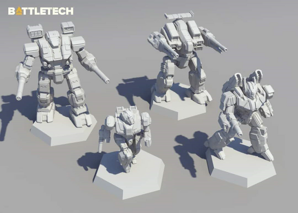  BattleTech Mini Force Pack: Inner Sphere Heavy Battle Lance :  Toys & Games
