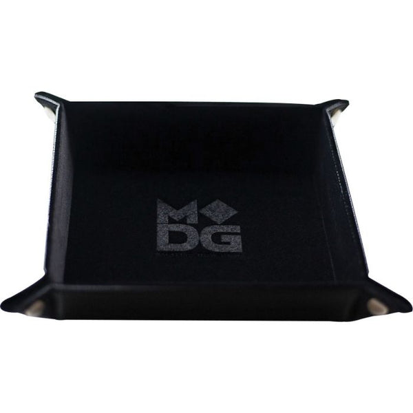 Dice Tray: Velvet Folding Tray with Leather Back- 10