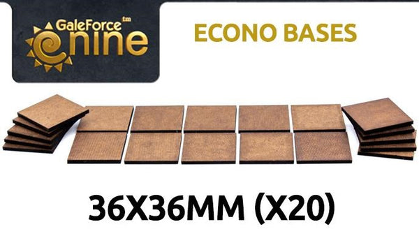 GF9 Econo Bases 36x36mm (x20)