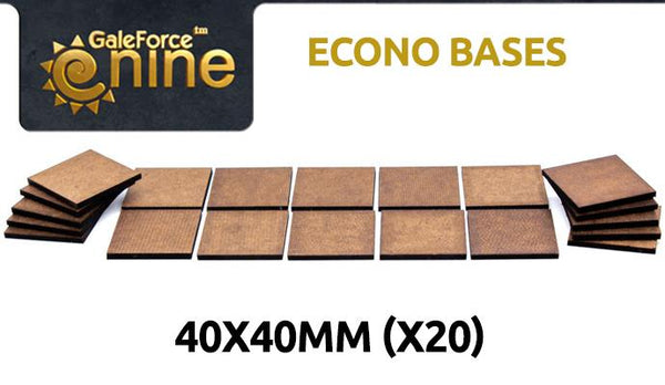 GF9 Econo Bases 40x40mm (x20)