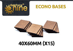 GF9 Econo Bases 40x60mm (x15)