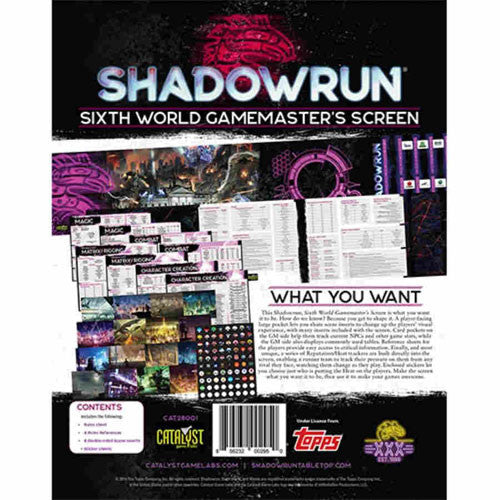 Shadowrun 6e: Sixth World Gamemaster Screen