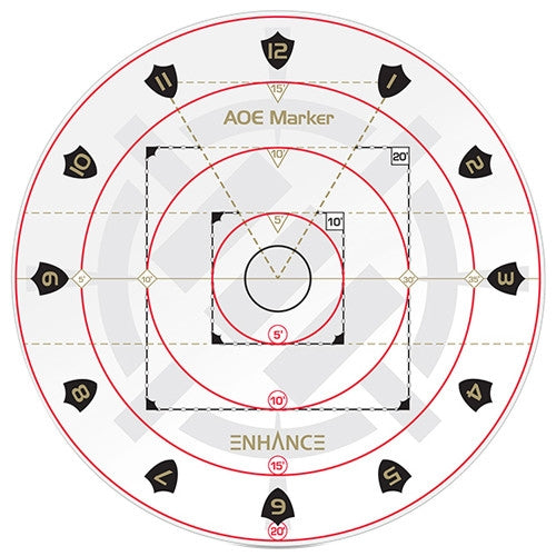 Template: ENHANCE Tabletop Area of Effect Damage Marker