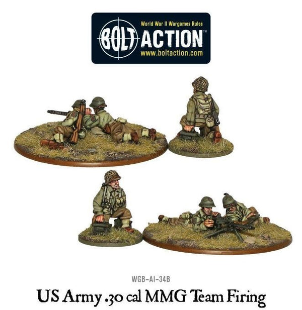 US Army 30 Cal MMG Team Firing